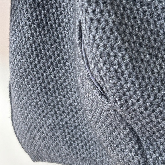 Vince Gray Wool Yak Textured Honeycomb Chunky Knit Open Cardigan - Picture 13 of 16